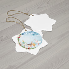 Load image into Gallery viewer, Ceramic Ornament Vintage Ducks in the Snow