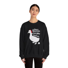 Load image into Gallery viewer, Merry Quackmas You Filthy Animal Christmas Duck Sweatshirt