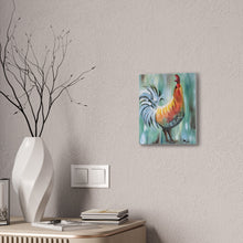 Load image into Gallery viewer, Canvas Print, Hand-Painted Rooster, Duck Dad Design, Chicken Lovers Wall Art