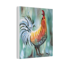 Load image into Gallery viewer, Canvas Print, Hand-Painted Rooster, Duck Dad Design, Chicken Lovers Wall Art