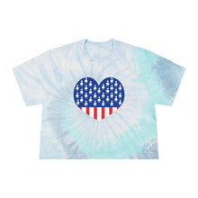 Load image into Gallery viewer, I Love U.S.A. Women's Tie-Dye Crop Tee