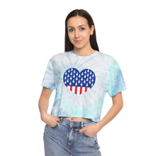 Load image into Gallery viewer, I Love U.S.A. Women's Tie-Dye Crop Tee