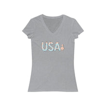 Load image into Gallery viewer, Tie-dye U.S.A. V-Neck Tee