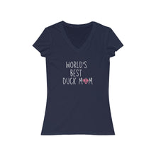 Load image into Gallery viewer, World's Best Duck Mom V-Neck Tee