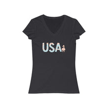 Load image into Gallery viewer, Tie-dye U.S.A. V-Neck Tee