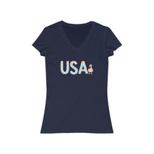 Load image into Gallery viewer, Tie-dye U.S.A. V-Neck Tee