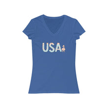 Load image into Gallery viewer, Tie-dye U.S.A. V-Neck Tee