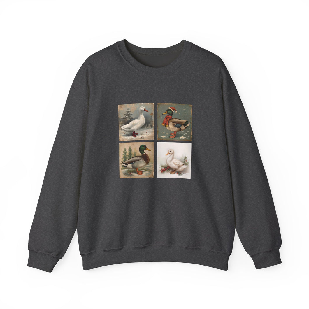 Vintage Christmas Ducks Sweatshirt