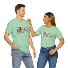 Load image into Gallery viewer, Peace Love Duck Unisex Short Sleeve Tee
