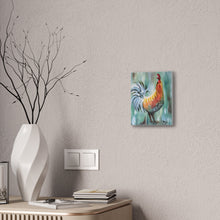 Load image into Gallery viewer, Canvas Print, Hand-Painted Rooster, Duck Dad Design, Chicken Lovers Wall Art
