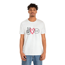 Load image into Gallery viewer, Peace Love Duck Unisex Short Sleeve Tee
