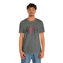 Load image into Gallery viewer, Peace Love Duck Unisex Short Sleeve Tee
