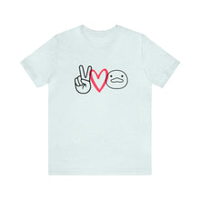 Load image into Gallery viewer, Peace Love Duck Unisex Short Sleeve Tee
