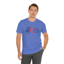 Load image into Gallery viewer, Peace Love Duck Unisex Short Sleeve Tee
