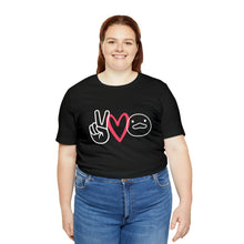 Load image into Gallery viewer, Peace Love Duck Unisex Short Sleeve Tee
