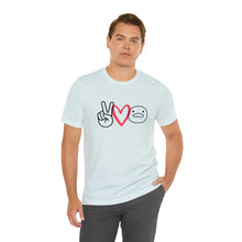 Load image into Gallery viewer, Peace Love Duck Unisex Short Sleeve Tee
