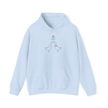 Load image into Gallery viewer, Hoodie - Ducks Kissing Under Mistletoe Holiday Sweatshirt
