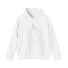 Load image into Gallery viewer, Hoodie - Ducks Kissing Under Mistletoe Holiday Sweatshirt
