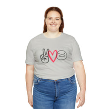 Load image into Gallery viewer, Peace Love Duck Unisex Short Sleeve Tee
