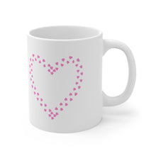 Load image into Gallery viewer, Duck Mom Ceramic Mug — Heart Duck Footprints &amp; Silhouette, 11oz
