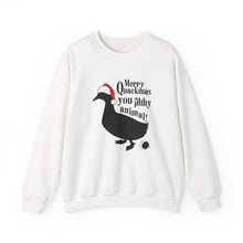 Load image into Gallery viewer, Merry Quackmas You Filthy Animal Christmas Duck Sweatshirt
