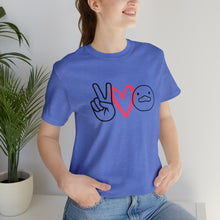 Load image into Gallery viewer, Peace Love Duck Unisex Short Sleeve Tee
