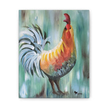 Load image into Gallery viewer, Canvas Print, Hand-Painted Rooster, Duck Dad Design, Chicken Lovers Wall Art
