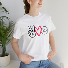 Load image into Gallery viewer, Peace Love Duck Unisex Short Sleeve Tee
