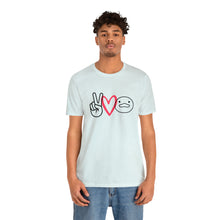 Load image into Gallery viewer, Peace Love Duck Unisex Short Sleeve Tee
