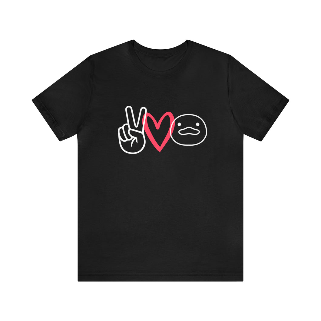 Peace Love Duck Unisex Short Sleeve Tee