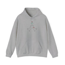 Load image into Gallery viewer, Hoodie - Ducks Kissing Under Mistletoe Holiday Sweatshirt
