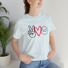 Load image into Gallery viewer, Peace Love Duck Unisex Short Sleeve Tee
