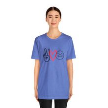 Load image into Gallery viewer, Peace Love Duck Unisex Short Sleeve Tee
