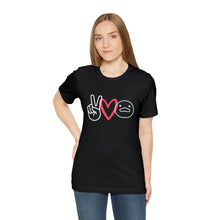 Load image into Gallery viewer, Peace Love Duck Unisex Short Sleeve Tee
