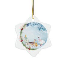 Load image into Gallery viewer, Ceramic Ornament Ducks in the Snow
