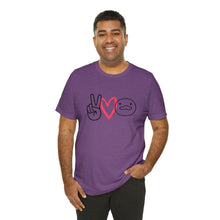 Load image into Gallery viewer, Peace Love Duck Unisex Short Sleeve Tee
