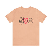 Load image into Gallery viewer, Peace Love Duck Unisex Short Sleeve Tee
