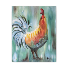 Load image into Gallery viewer, Canvas Print, Hand-Painted Rooster, Duck Dad Design, Chicken Lovers Wall Art
