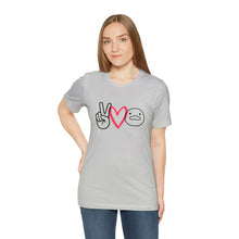 Load image into Gallery viewer, Peace Love Duck Unisex Short Sleeve Tee
