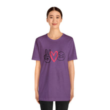 Load image into Gallery viewer, Peace Love Duck Unisex Short Sleeve Tee
