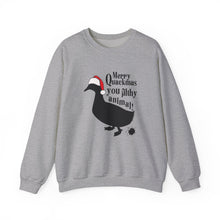 Load image into Gallery viewer, Merry Quackmas You Filthy Animal Christmas Duck Sweatshirt
