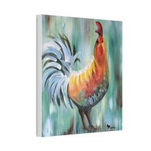 Load image into Gallery viewer, Canvas Print, Hand-Painted Rooster, Duck Dad Design, Chicken Lovers Wall Art

