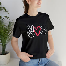 Load image into Gallery viewer, Peace Love Duck Unisex Short Sleeve Tee
