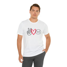 Load image into Gallery viewer, Peace Love Duck Unisex Short Sleeve Tee
