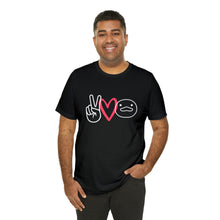 Load image into Gallery viewer, Peace Love Duck Unisex Short Sleeve Tee
