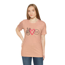 Load image into Gallery viewer, Peace Love Duck Unisex Short Sleeve Tee
