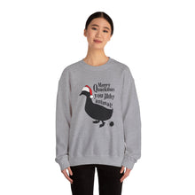Load image into Gallery viewer, Merry Quackmas You Filthy Animal Christmas Duck Sweatshirt
