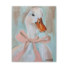 Load image into Gallery viewer, Canvas Print - Lady Duck with Pink Bow
