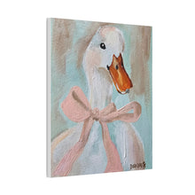 Load image into Gallery viewer, Canvas Print - Lady Duck with Pink Bow
