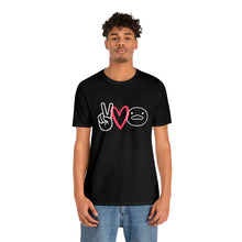 Load image into Gallery viewer, Peace Love Duck Unisex Short Sleeve Tee
